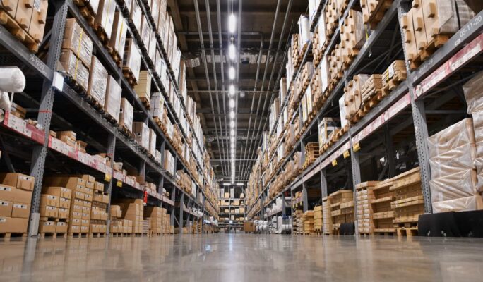 pallets in warehouse