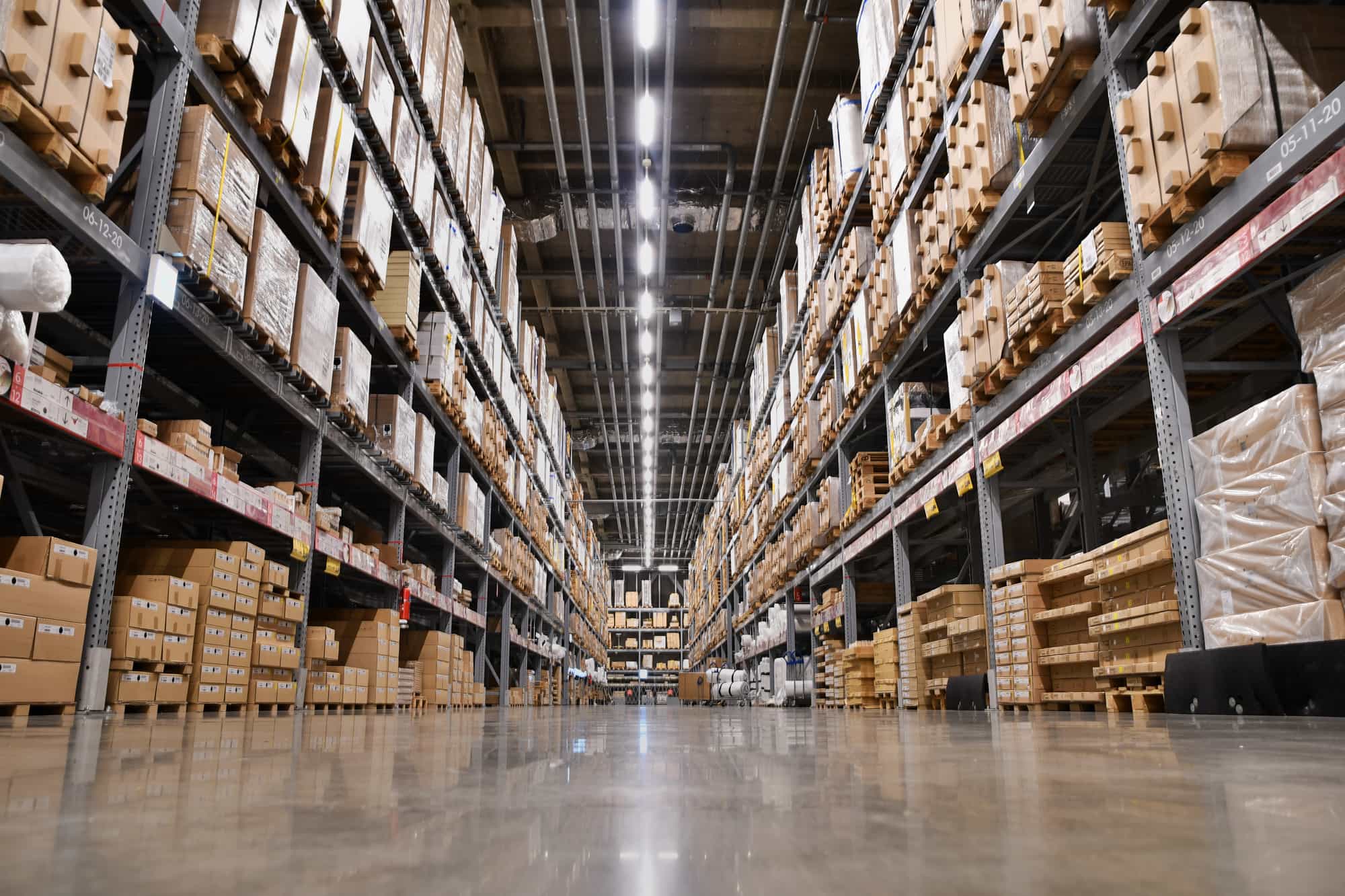 pallets in warehouse